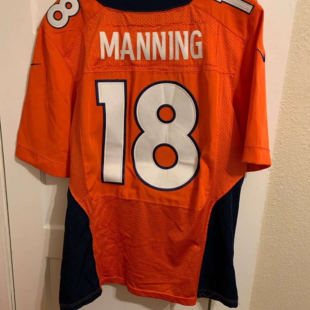 Authentic Peyton manning Broncos jersey with stitched on numbers
